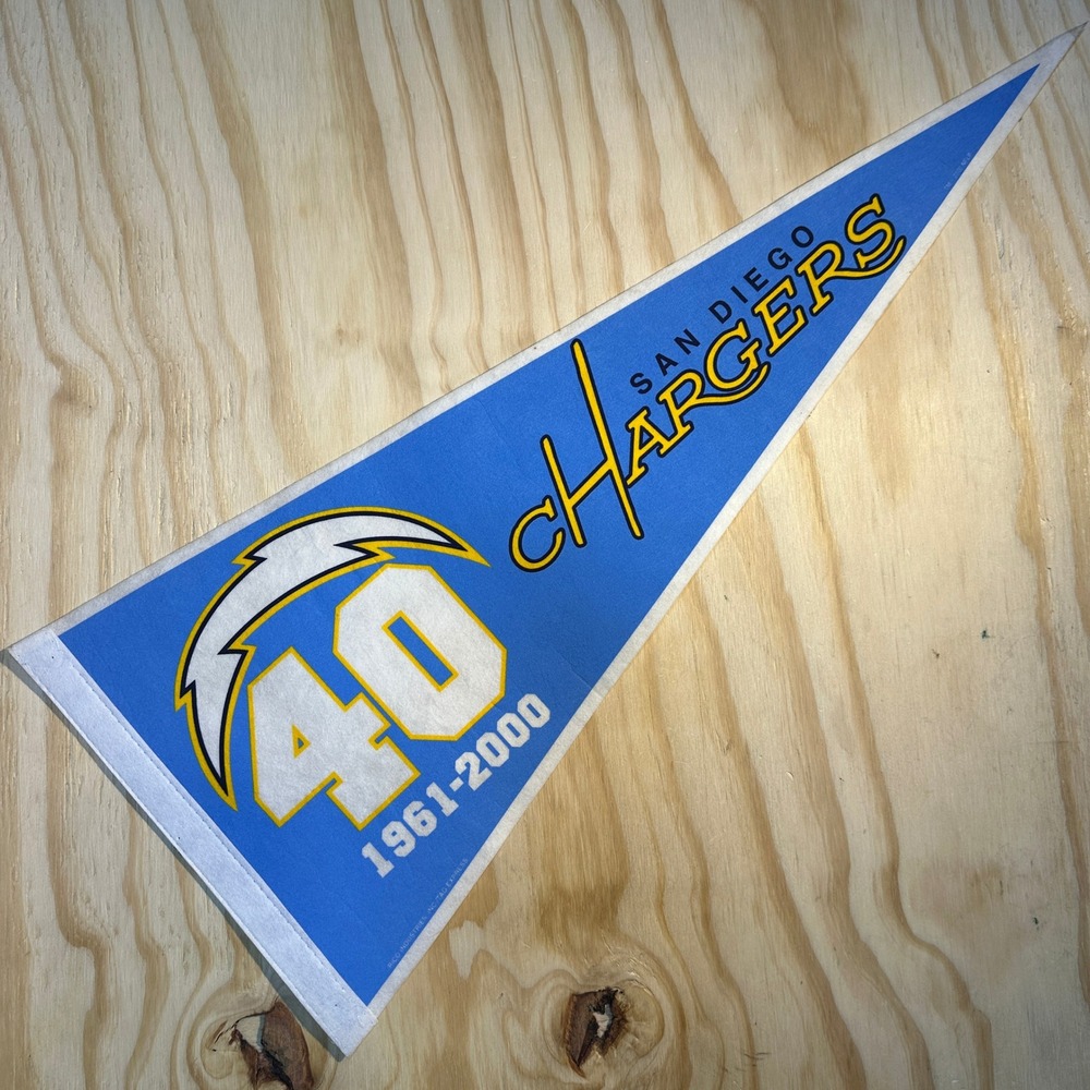 Rico Industries San Diego Chargers 40th Anniversary Vintage Football Pennant OS